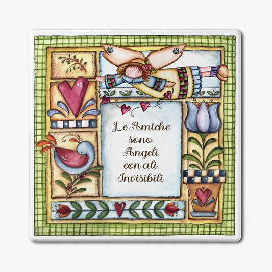 Formella grande "Amiche" 25x25